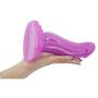 MLSice Real Animal Dinosaur Dildo S Shape Curved Beads Fake Penis Big Dick with Suction Cup Sex Toys for Women Anal Massage Plug Adult Sex Products 6.9 Inch - Purple