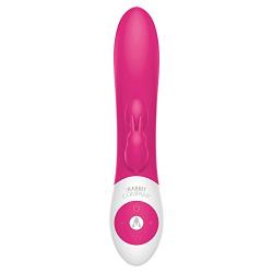 The Kissing Rabbit USB Rechargeable Clitoral Suction Silicone Vibrator Splashproof Hot Pink