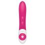 The Kissing Rabbit USB Rechargeable Clitoral Suction Silicone Vibrator Splashproof Hot Pink