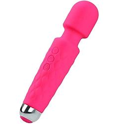 Power Wand Massager, Wireless Waterproof USB Rechargeable Massager Wands with Powerful Frequency for Muscles Handheld & Sports Recovery - Pink