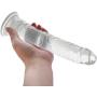 Anal Adult Sex Toys for Women G-Spot Realistic Jelly Dildo with Strong Suction Cup Flexible Penis Harness Compatible Confidential Shipment (Color : Clear)