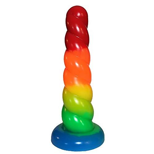 Silicone Unicorn Horn Rainbow Dildo -Medium