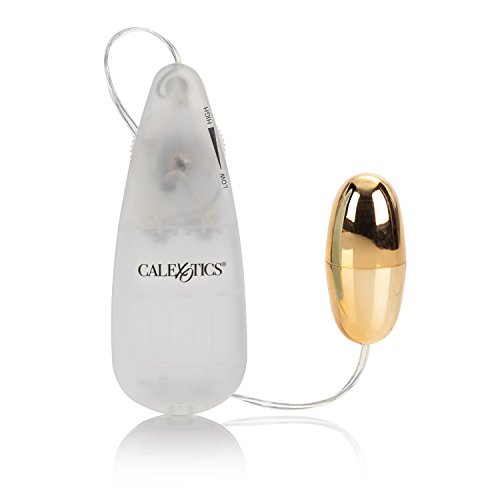 CalExotics Pocket Exotics Wired Bullet Vibrator - Sex Toys for Couples - Adult Vibe Egg Massager - Gold