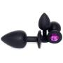 Anal Sex Trainer 3PCS Silicone Jeweled Butt Plugs, Eastern Delights Anal Sex Toys Kit for Starter Beginner Men Women Couples, Black