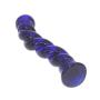 Glass Pleasure Wand Anal Sex Toys Massager, Eastern Delights 6.7 Inches Spiral Shape Dildo, Blue