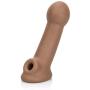 CalExotics Ultimate Extender – Male Extension Penis Girth Enhancement Sleeve with Support Ring – Sex Toys for Men and Couples - Brown