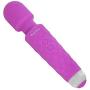 Personal Cordless Massager Wand by MagicStick Handheld Waterproof + Powerful Motor and High Quality Silicone Great for Therapeutic Massage and Relaxation 20 Vibration Patterns + 8 Speeds Mini (Purple)