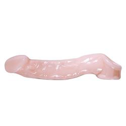 Pink Lust Penis Cock Sheath Sleeve Enhancer Extender Enlarger, Natural