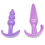Roxy Sex Toys Butt Plug 2 Piece Anal Plug Set for Men & Women Silicone Toys Purple