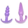 Roxy Sex Toys Butt Plug 2 Piece Anal Plug Set for Men & Women Silicone Toys Purple Roxy Sex Toys Butt Plug 2 Piece Anal Plug Set for Men & Women Silicone Toys Purple