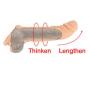 Look Like Realistic 8.8 INCH Skin Pênňís Sleeve Extender Delay ZSHBM Éjá-cúlátion Silicone Pênňís Ring C-lītǒrís S-timùlátiòn Ring Unisex Toys Tools Color