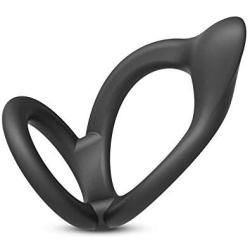 Durable Silicone Male Enhancement Exercise Bands Penis Ring, 1.3&quotDiameter of Small Ring & 2" Diameter of Big Rings Sex Toy for Men Black