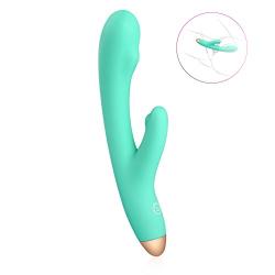 Utimi G Spot Rabbit Vibrator Adult Sex Toys for Women Rechargeable 8-Speed Clitoris Stimulator with Dual Motors, Light Green