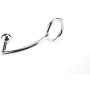 Stainless Steel Metal Anal Hook with Penis Ring for Male, Anal Plug,Penis Chastity Lock,Fetish Cock Ring (45mm)