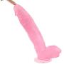 Sex Talk 12 inch Huge Dildo Extreme Big Realistic Sturdy Suction Cup Penis for Women Sex Toys（Pink）