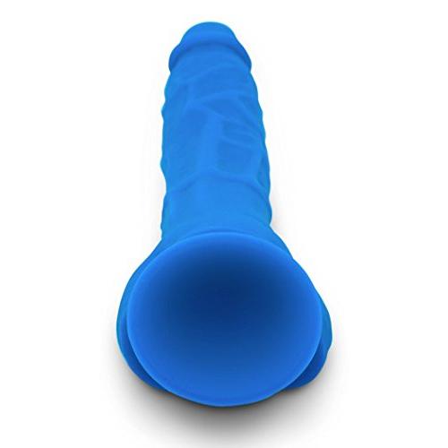 &quotPerfect Fit" 6 Inch Silicone Dildo - Blue Platinum Grade Silicone With Suction Cup