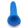 &quotPerfect Fit" 6 Inch Silicone Dildo - Blue Platinum Grade Silicone With Suction Cup