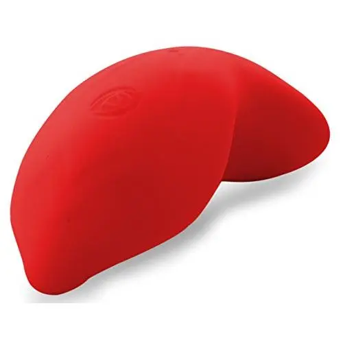 Lickerlish 10-Mode USB Rechargeable Red Silicone Clitoral Vibrator, 5 Ounce