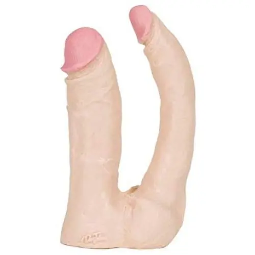 Doc Johnson The Naturals - Double Penetrator Dildo - Thick and Thin Dildo Attached at Balls - Made of Body-Safe PVC - Proudly Made In America - Dildo - White Doc Johnson The Naturals - Double Penetrator Dildo - Thick and Thin Dildo Attached at Balls - Made of Body-Safe PVC - Proudly Made In America - Dildo - White