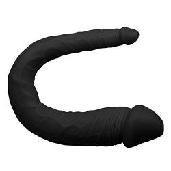 JSCRlove 14 Inch Soft-Double Headed Dildɔs Real Feel Toy with Strong Base Soft Suction Cup Toy(Black) Women Socks