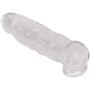 Realistic Soft Silicone Penis Extender, Penis Enhancer, Cock Penis Sheath, Penis Enlargement Sleeve Condom Sexual Delay Ejaculation Toy for Men-Transparent