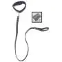 Discreet Packages BDSM Collar Leash Lead Choker with Steel D Rings with Detachable Faux Leather Leash