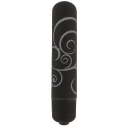 Doc Johnson Mood - Powerful - 7 Function Waterproof Bullet-Style Vibrator (3.4 Inches) - Whisper Quiet with Velvet Touch Finish - Requires 1 AA Batteries - Small - Black