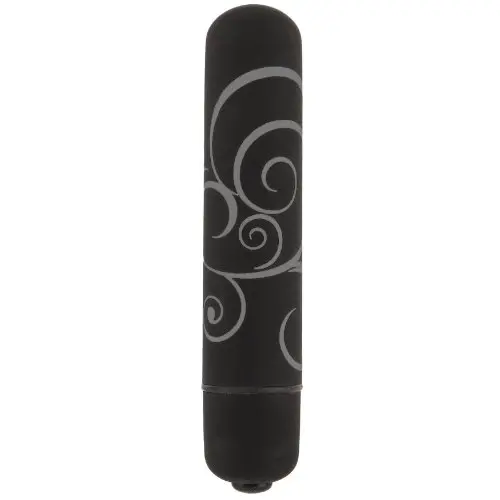 Doc Johnson Mood - Powerful - 7 Function Waterproof Bullet-Style Vibrator (3.4 Inches) - Whisper Quiet with Velvet Touch Finish - Requires 1 AA Batteries - Small - Black