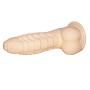 Realistic Dildo for Beginner, LZYAA Body Safe Soft Silicone Penis Adult Sex Toys, Strong Suction Cup (Beige)