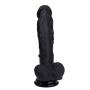 7.87inch Small Soft Safe Small Real Female Personal Relax Massage Small-Dîldɔ for Women Men Toy with Suction Cup Black