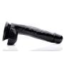 Easy Entry 7 Inch Slim Dildo with Balls, Black