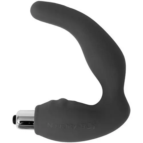 Rocks Off Naughty-boy Double P Spot Silicone Massager, Black Rocks Off Naughty-boy Double P Spot Silicone Massager, Black