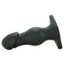 Doc Johnson Titanmen - The Rumpy - 6.5 Inch Durable Anal Plug with 6.9 Inch Girth and Phallic Tip - Flared Safety Base - Matte Finish - Butt Plug - Black