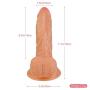 HYLHYL5-F Lěsbìǎn Cǒuplě Strǎpǒn, Waterproof Female Realistic Lifelike for Women Silicone with Strong Suction Cup Flesh Soft Meat Color PVC Rod Length: 18cm/7.1in