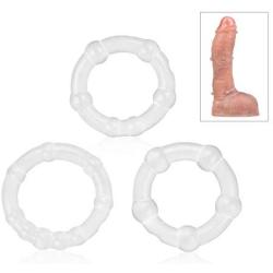 Penis Ring Set,Silicone Cock Ring,Soft Stretchy Erection Ring for Men Longer Harder Stronger Erection (3 Pack)