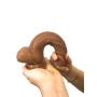 Ultra Realistic Dildo-Bendable 8” Sex Toy G-Spot Stimulator-Premium Massage Dual Density for Beginners Women with Strong Suction Cup, Free Lube & Satin Bag (Flesh)
