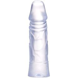 Doc Johnson Crystal Jellies - 6 Inch Cock W/O Balls - 5.9" Long and 1.8" Wide - Great Dildo for Beginners - Clear