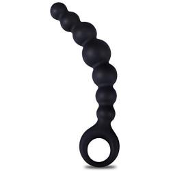 UTIMI Butt Plug Silicone Anal Beads Anal Sex Toys with Safe Pull Ring, 7.5"