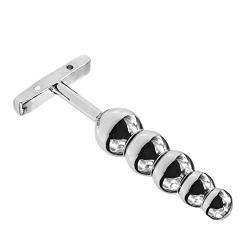 SZXXC Sex Toy - 5 Balls Metal Beads Anal Toy Stainless Steel Butt for Men and Women Sex Love Tools Deluxe Metal Bead Butt Plug Heavy Duty Anal Plug Bead Plug Stainless Steel Polished Plug Pleasure Wand Bum Bead Pleasure Massager Prostate Stimulator Fetish