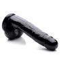 Easy Entry 7 Inch Slim Dildo with Balls, Black