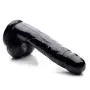 Easy Entry 7 Inch Slim Dildo with Balls, Black