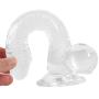 Wushuangyu Realistic Dîldɔ with Suction Cup Ultra Soft for Women Men Couples - Vibrant Toy (Color : Clear)