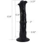 FAAK Big Horse Dildo Animal Style Large Head Adult Sex Toy (Black)