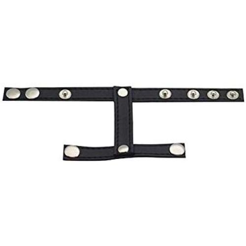 xinYxzR Adult Sex Toy Men Faux Leather Cock Penis Ring Harness Cage Delay Bondage Gear Black
