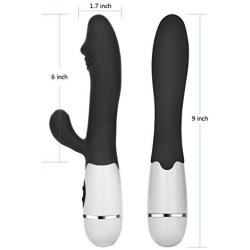 XSTY Upgrading Second-generation 10 Modes ,Silicone Vibrators,Wand Massage,G Spot Vibrator, Vibration Massager, Massage Sticks,Dildo,Adult Sex Toy (black)