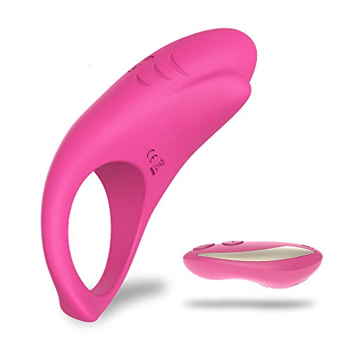 Vibrating Cock Ring - Remote Control - Cockring Full Silicone Waterproof Rechargeable Penis Ring Vibrator - Best Sex Toy for Male or Couples - Enhancing Last Longer Orgasm - Vagina Massage Toys Gift