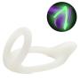 Cock Ring, Utimi Silicone Penis Ring Stretchy Glow in The Dark Ring for Men Longer Harder Stronger Erection White