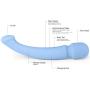 Cordless Body Massager - Dual Independent Motor - 3X Speeds 65x Patterns - Muscle & Sports Recovery - Strong Vibration - USB Rechargeable - Waterproof - Travel Friendly - Baby Blue