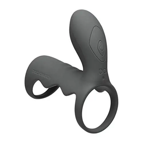 Doc Johnson OptiMALE™ - Vibrating Rechargeable Cock Cage with Wireless Remote - Silicone - 10 Functions - Slate Doc Johnson OptiMALE™ - Vibrating Rechargeable Cock Cage with Wireless Remote - Silicone - 10 Functions - Slate