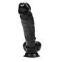 Zlolia Healthy Vibes Huge Black Thick Realistic Dildo with Balls - Lifelike Dong with Suction Cup - Oversized Body Safe Penis Shaped Sex Toy